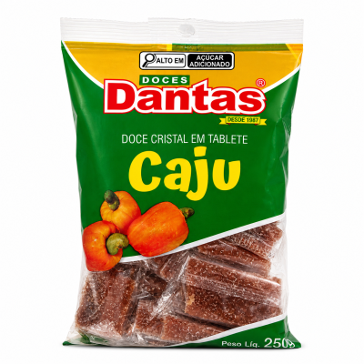 Doce Cristal em Tablete - Caju – 16x250g